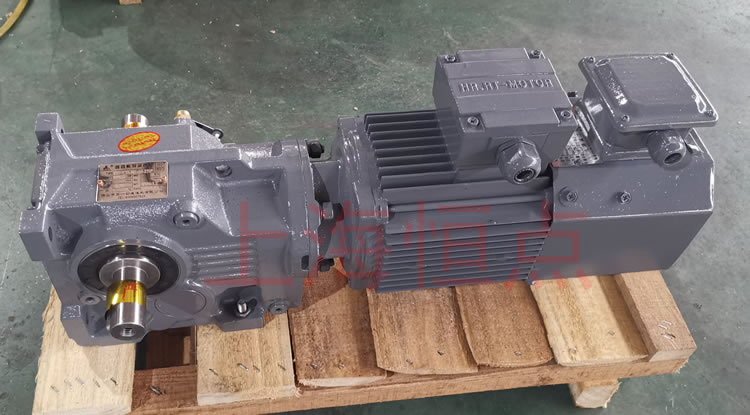 K37系列減速機輸入配變頻電機，輸出雙軸A+B 實物照片