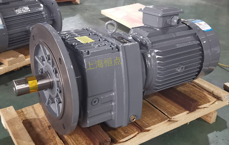 RF87減速機，立式安裝，輸入配電機，實物照片如下